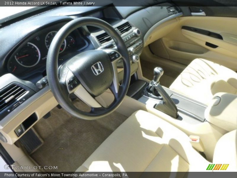 Ivory Interior - 2012 Accord LX Sedan 