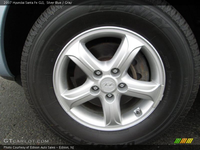 Silver Blue / Gray 2007 Hyundai Santa Fe GLS