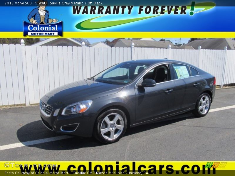 Saville Grey Metallic / Off Black 2013 Volvo S60 T5 AWD