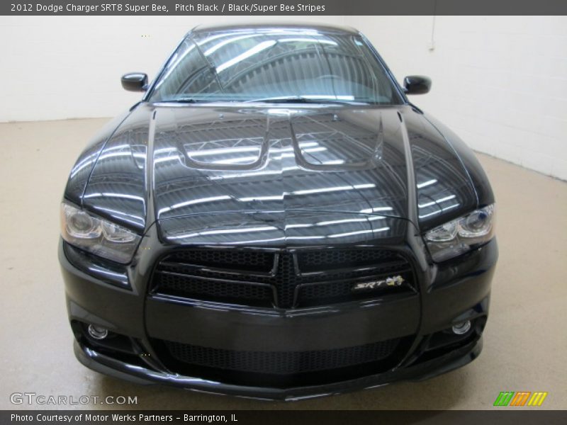 Pitch Black / Black/Super Bee Stripes 2012 Dodge Charger SRT8 Super Bee