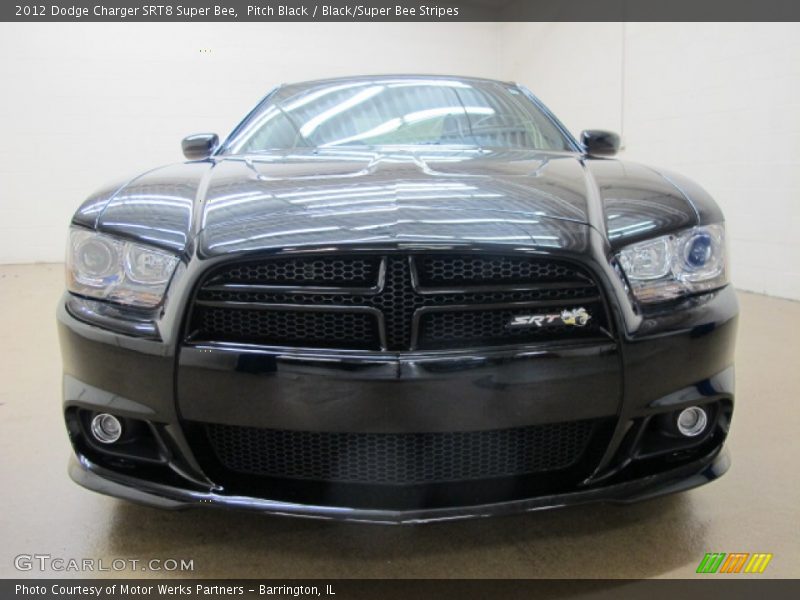 Pitch Black / Black/Super Bee Stripes 2012 Dodge Charger SRT8 Super Bee