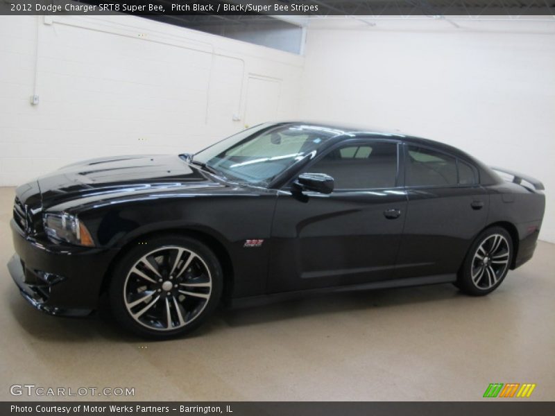 Pitch Black / Black/Super Bee Stripes 2012 Dodge Charger SRT8 Super Bee