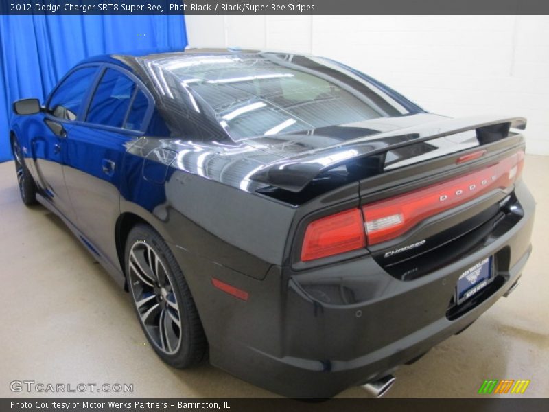 Pitch Black / Black/Super Bee Stripes 2012 Dodge Charger SRT8 Super Bee