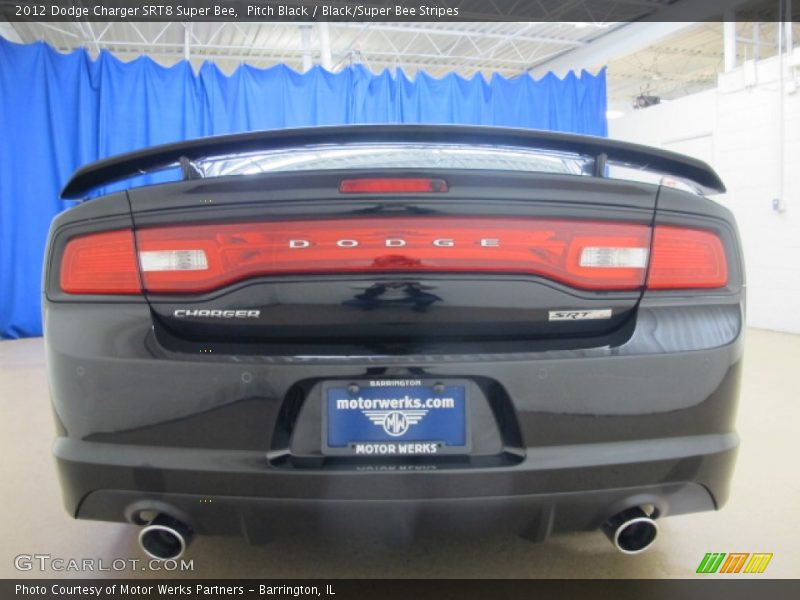 Pitch Black / Black/Super Bee Stripes 2012 Dodge Charger SRT8 Super Bee