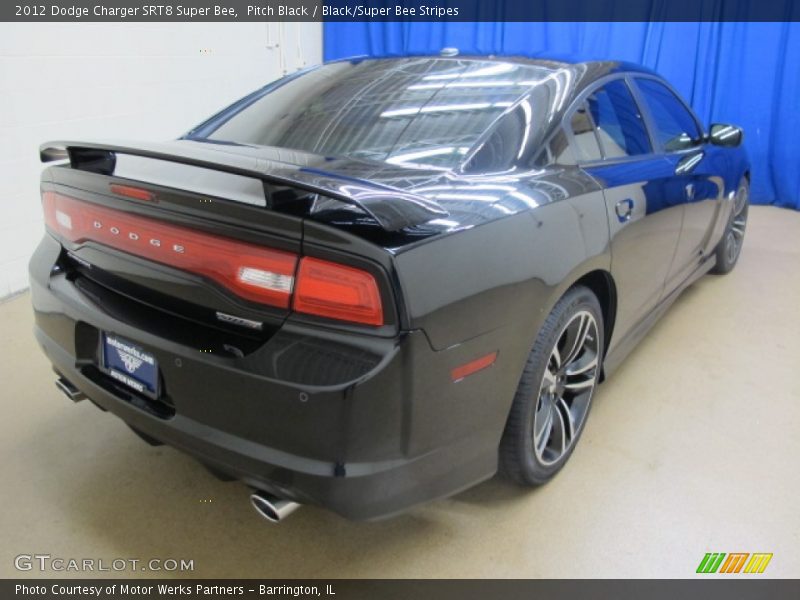 Pitch Black / Black/Super Bee Stripes 2012 Dodge Charger SRT8 Super Bee