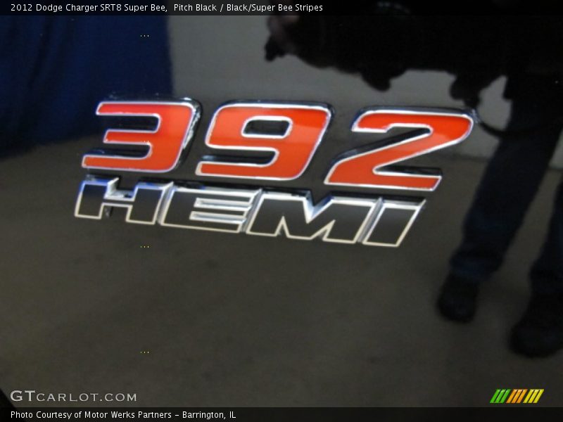 Pitch Black / Black/Super Bee Stripes 2012 Dodge Charger SRT8 Super Bee