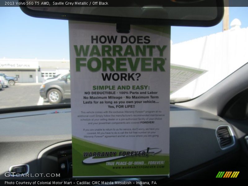 Saville Grey Metallic / Off Black 2013 Volvo S60 T5 AWD