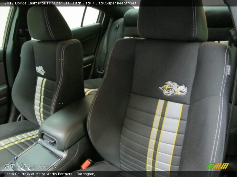 Pitch Black / Black/Super Bee Stripes 2012 Dodge Charger SRT8 Super Bee