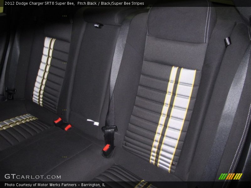 Pitch Black / Black/Super Bee Stripes 2012 Dodge Charger SRT8 Super Bee