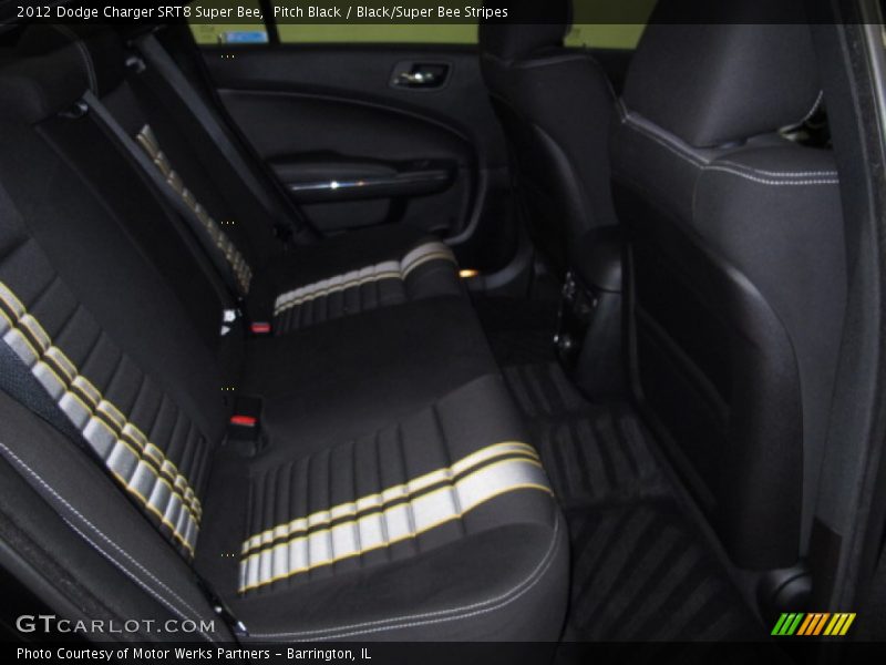 Pitch Black / Black/Super Bee Stripes 2012 Dodge Charger SRT8 Super Bee
