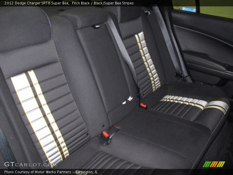 Pitch Black / Black/Super Bee Stripes 2012 Dodge Charger SRT8 Super Bee