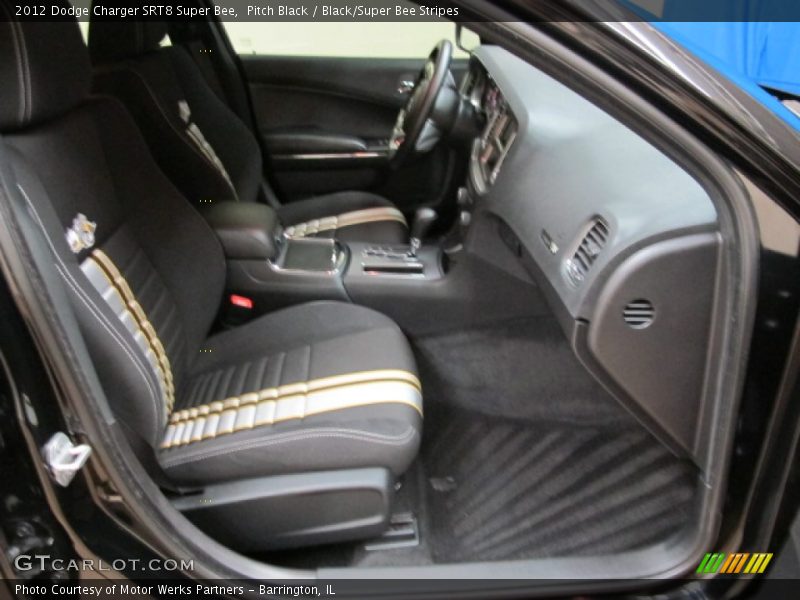 Pitch Black / Black/Super Bee Stripes 2012 Dodge Charger SRT8 Super Bee