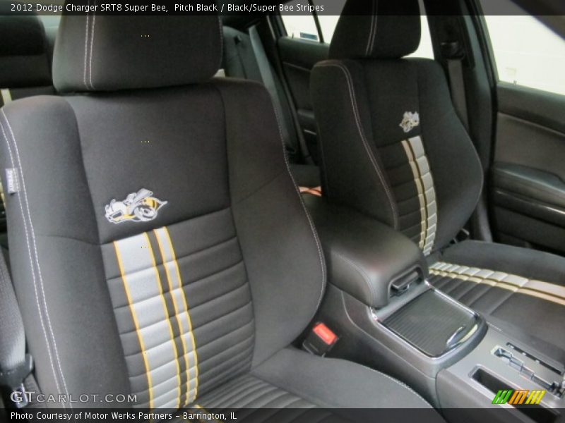 Pitch Black / Black/Super Bee Stripes 2012 Dodge Charger SRT8 Super Bee