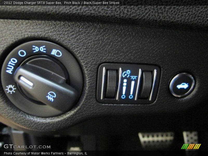 Pitch Black / Black/Super Bee Stripes 2012 Dodge Charger SRT8 Super Bee