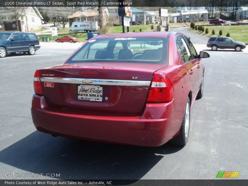 Sport Red Metallic / Cashmere Beige 2006 Chevrolet Malibu LT Sedan