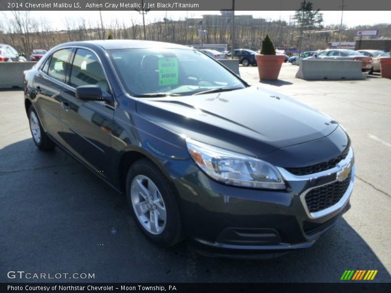 Ashen Gray Metallic / Jet Black/Titanium 2014 Chevrolet Malibu LS