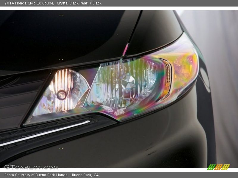 Crystal Black Pearl / Black 2014 Honda Civic EX Coupe