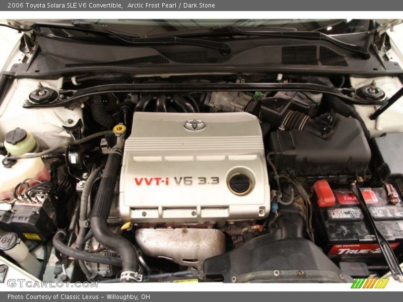 Arctic Frost Pearl / Dark Stone 2006 Toyota Solara SLE V6 Convertible