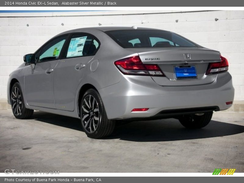 Alabaster Silver Metallic / Black 2014 Honda Civic EX-L Sedan