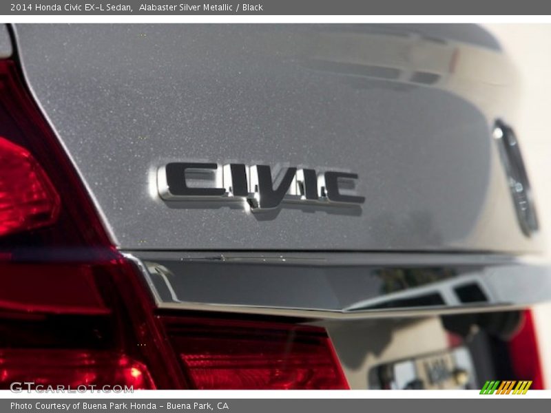 Alabaster Silver Metallic / Black 2014 Honda Civic EX-L Sedan