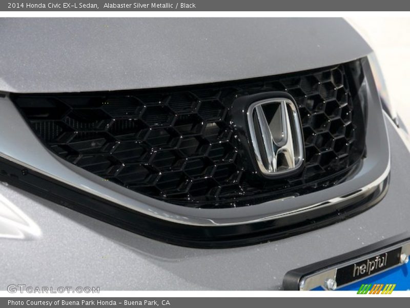 Alabaster Silver Metallic / Black 2014 Honda Civic EX-L Sedan