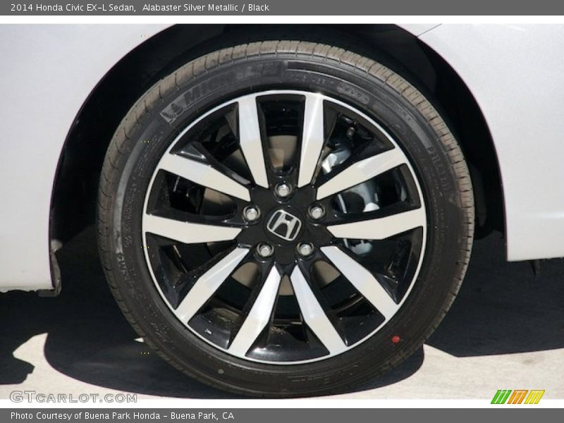 Alabaster Silver Metallic / Black 2014 Honda Civic EX-L Sedan