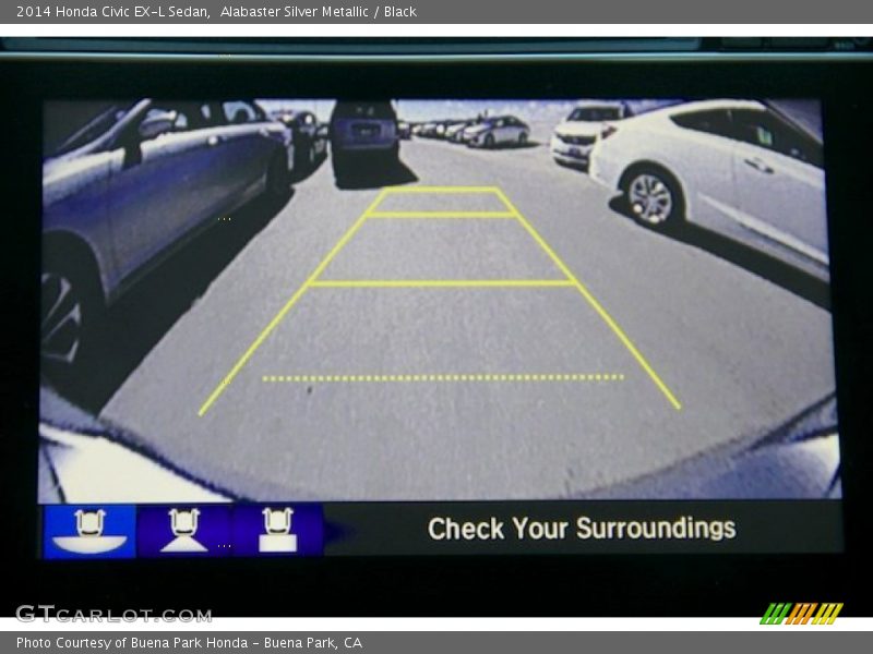 Alabaster Silver Metallic / Black 2014 Honda Civic EX-L Sedan