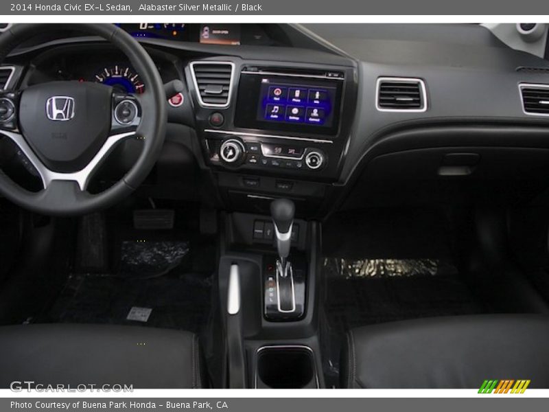 Alabaster Silver Metallic / Black 2014 Honda Civic EX-L Sedan