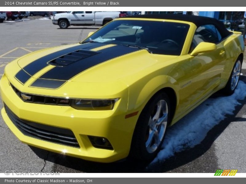Bright Yellow / Black 2014 Chevrolet Camaro SS/RS Convertible