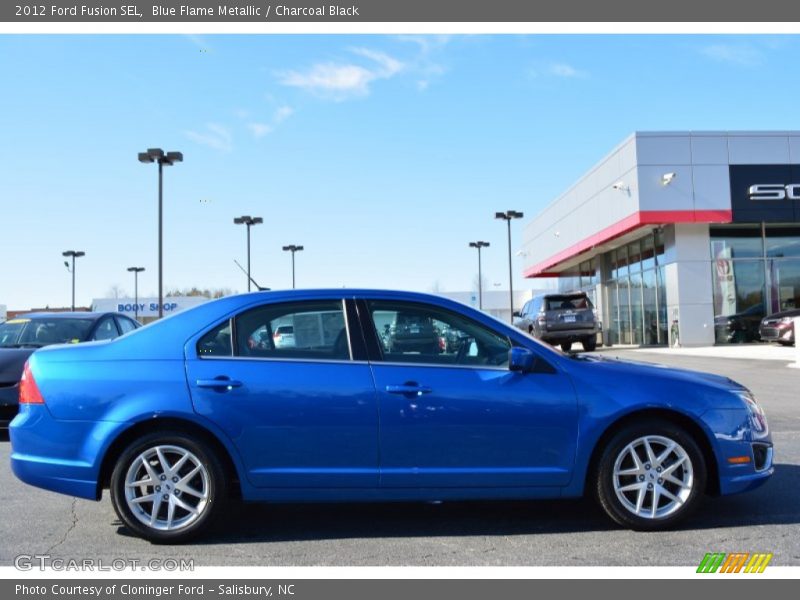 Blue Flame Metallic / Charcoal Black 2012 Ford Fusion SEL