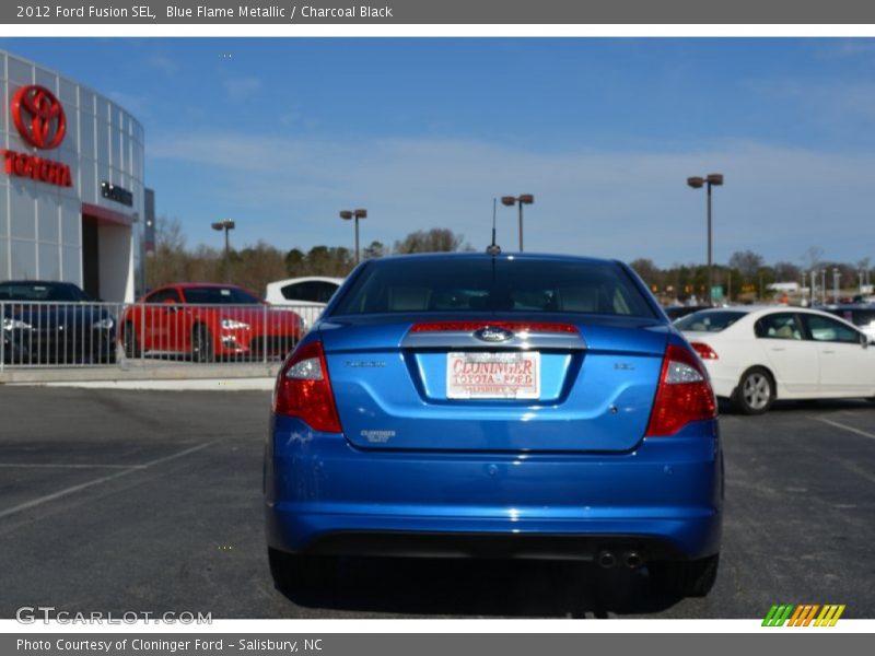 Blue Flame Metallic / Charcoal Black 2012 Ford Fusion SEL