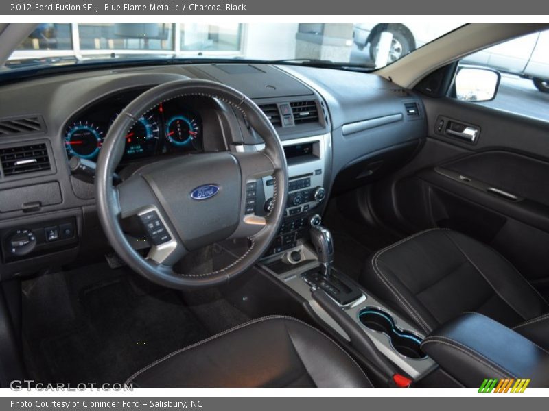 Blue Flame Metallic / Charcoal Black 2012 Ford Fusion SEL