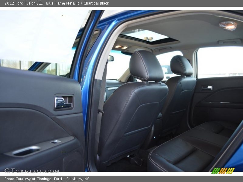 Blue Flame Metallic / Charcoal Black 2012 Ford Fusion SEL