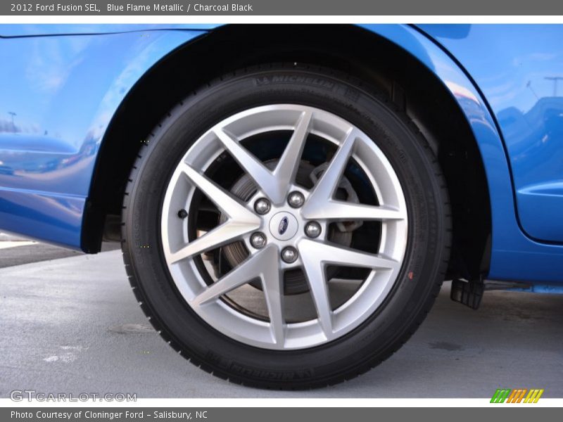 Blue Flame Metallic / Charcoal Black 2012 Ford Fusion SEL