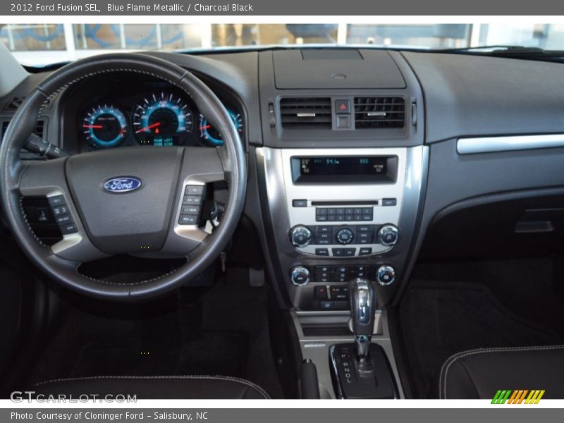 Blue Flame Metallic / Charcoal Black 2012 Ford Fusion SEL