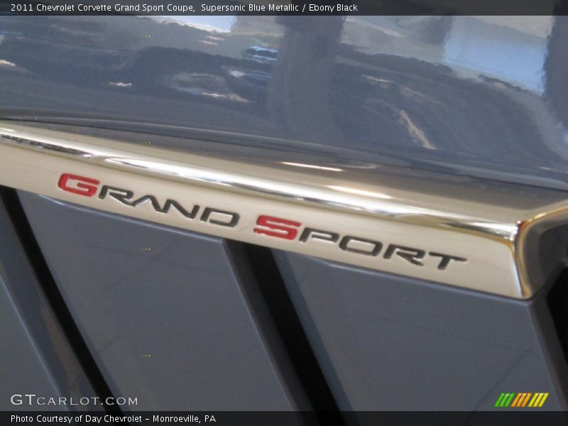 Supersonic Blue Metallic / Ebony Black 2011 Chevrolet Corvette Grand Sport Coupe