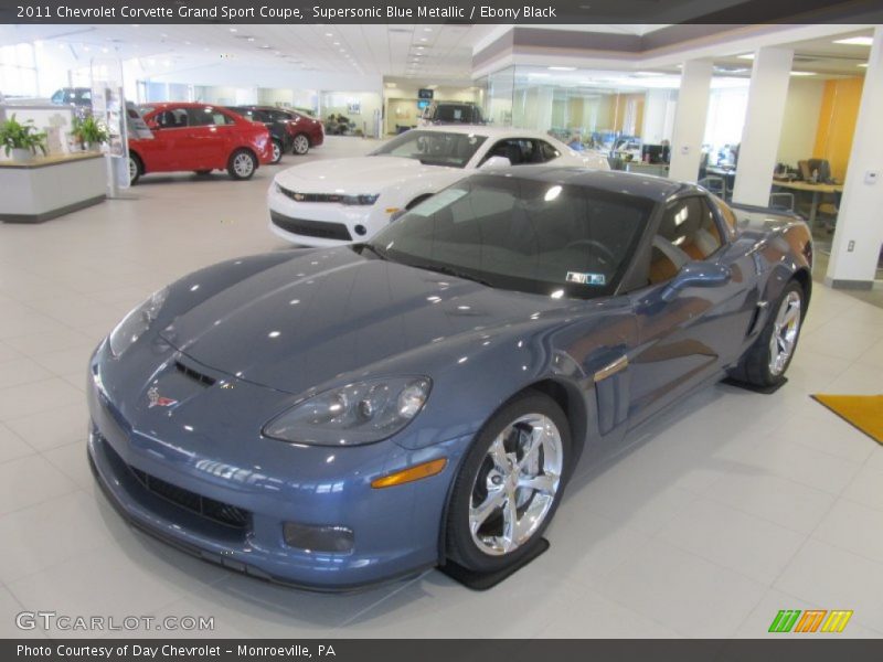 Supersonic Blue Metallic / Ebony Black 2011 Chevrolet Corvette Grand Sport Coupe