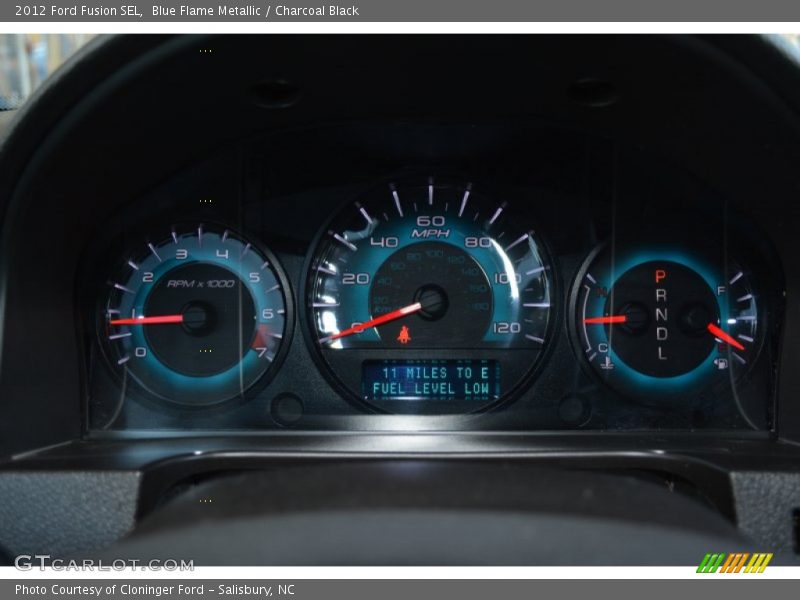 Blue Flame Metallic / Charcoal Black 2012 Ford Fusion SEL