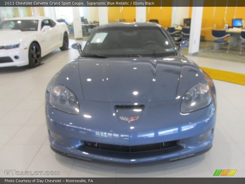 Supersonic Blue Metallic / Ebony Black 2011 Chevrolet Corvette Grand Sport Coupe