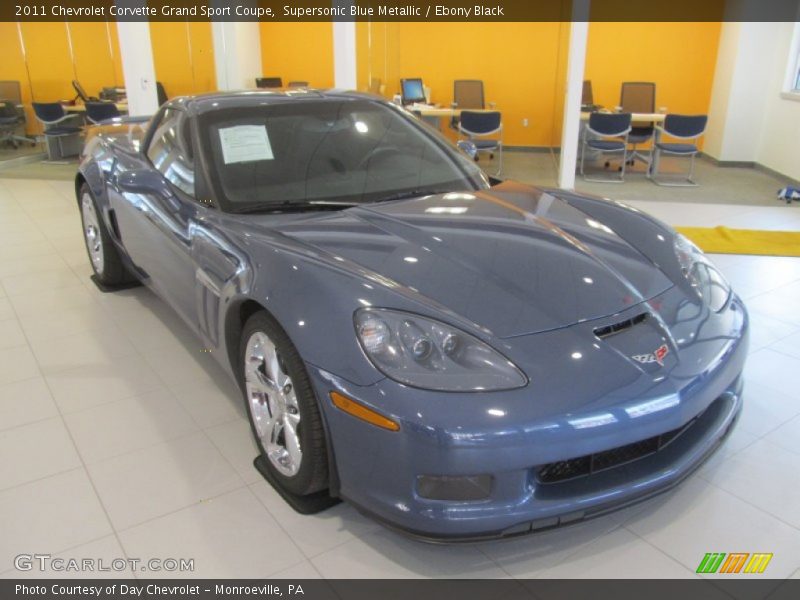 Supersonic Blue Metallic / Ebony Black 2011 Chevrolet Corvette Grand Sport Coupe