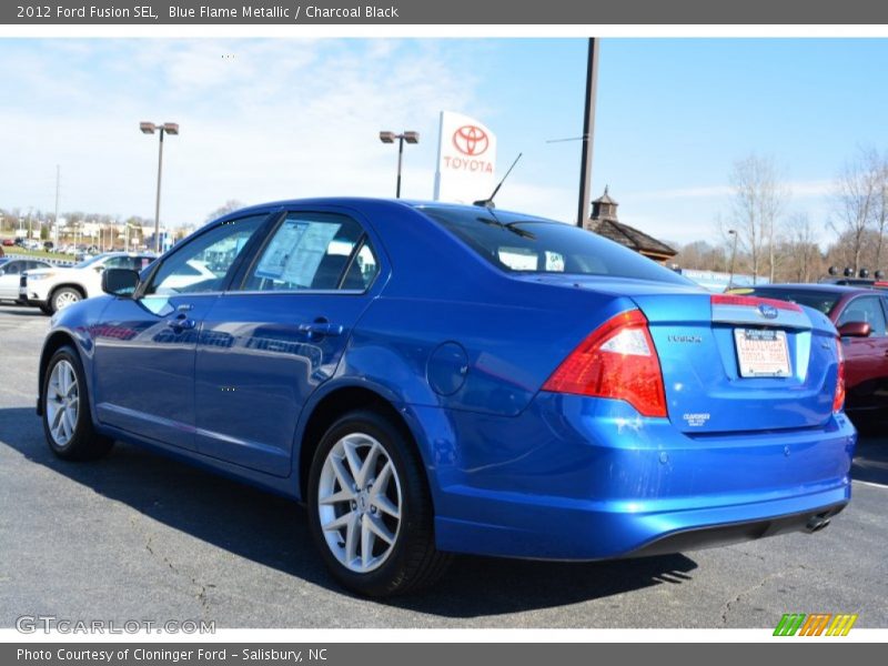 Blue Flame Metallic / Charcoal Black 2012 Ford Fusion SEL