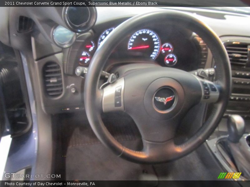 Supersonic Blue Metallic / Ebony Black 2011 Chevrolet Corvette Grand Sport Coupe