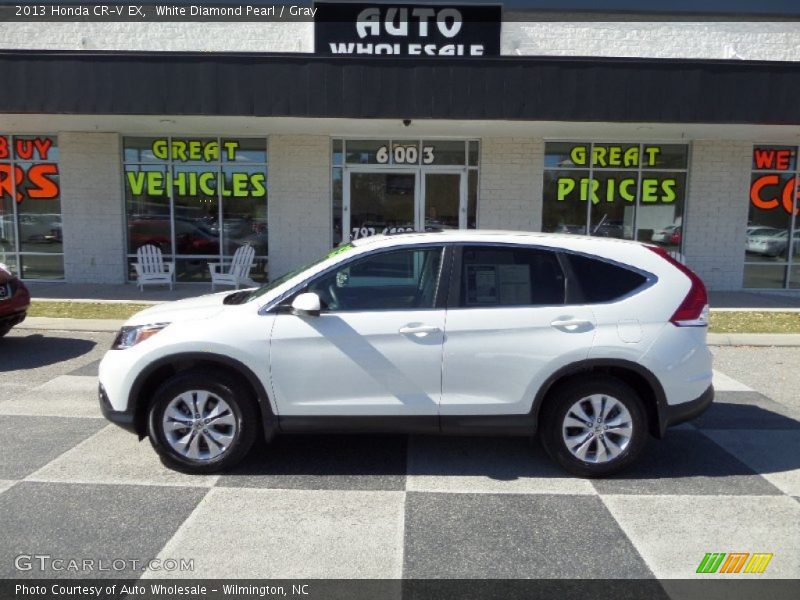 White Diamond Pearl / Gray 2013 Honda CR-V EX