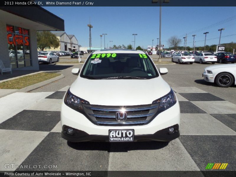 White Diamond Pearl / Gray 2013 Honda CR-V EX