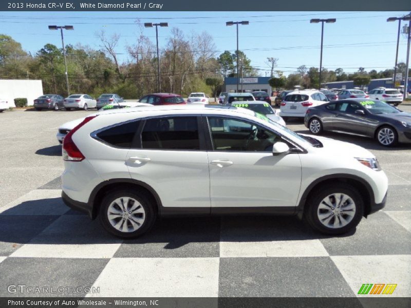 White Diamond Pearl / Gray 2013 Honda CR-V EX