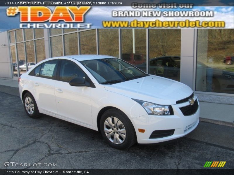 Summit White / Jet Black/Medium Titanium 2014 Chevrolet Cruze LS