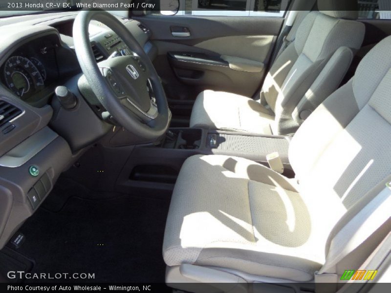 White Diamond Pearl / Gray 2013 Honda CR-V EX