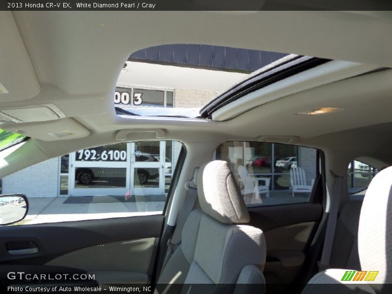 White Diamond Pearl / Gray 2013 Honda CR-V EX