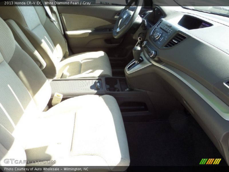 White Diamond Pearl / Gray 2013 Honda CR-V EX