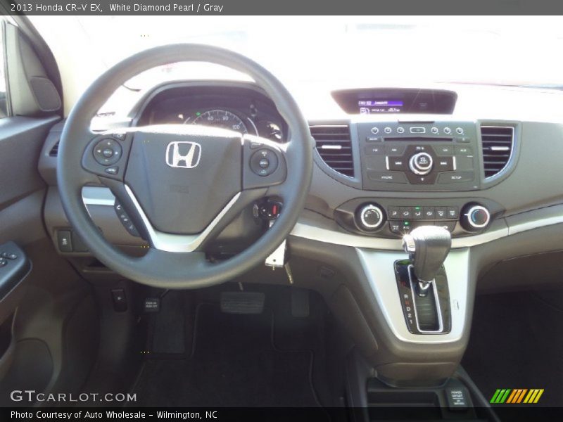White Diamond Pearl / Gray 2013 Honda CR-V EX
